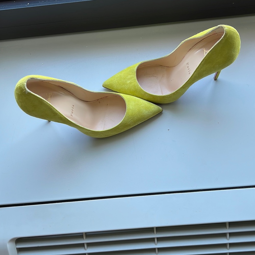 Green Christian Louboutin heels